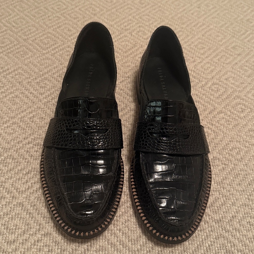 Freda Salvador Tash D'orsay Loafers Black size 10.5 - Picture 3 of 9